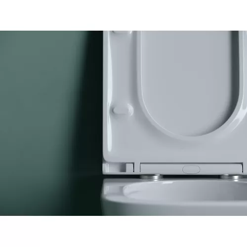 Подвесной унитаз CERAMICANOVA Union безободковый, смыв торнадо, Выбрать цвет: Белый, изображение 7