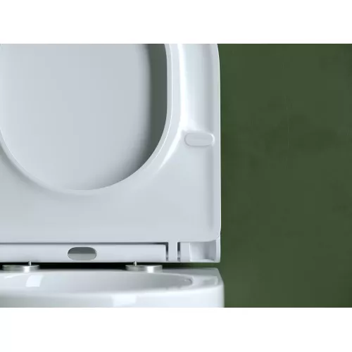 Подвесной унитаз CERAMICANOVA Ulma безободковый, смыв торнадо, Выбрать цвет: Белый, изображение 8