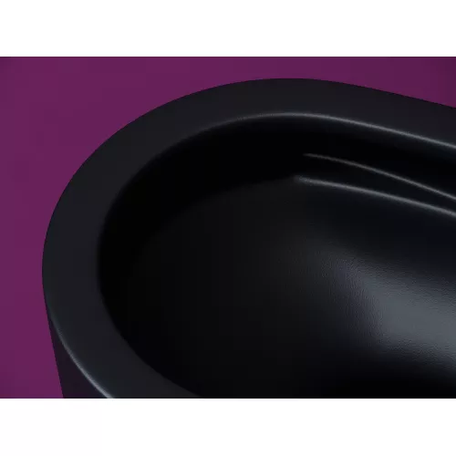 Подвесной унитаз CERAMICANOVA Ulma безободковый, смыв торнадо, Выбрать цвет: Черный матовый, изображение 9