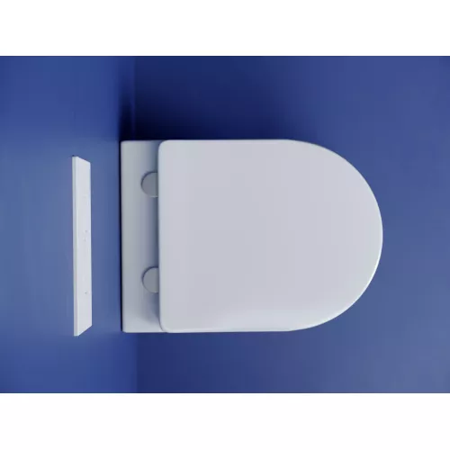 Подвесной унитаз CERAMICANOVA Metropol безободковый, смыв торнадо, Выбрать цвет: Белый, изображение 5