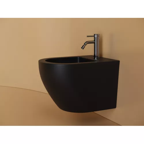 Подвесное биде CERAMICANOVA Uno, Выбрать цвет: Черный матовый, изображение 3