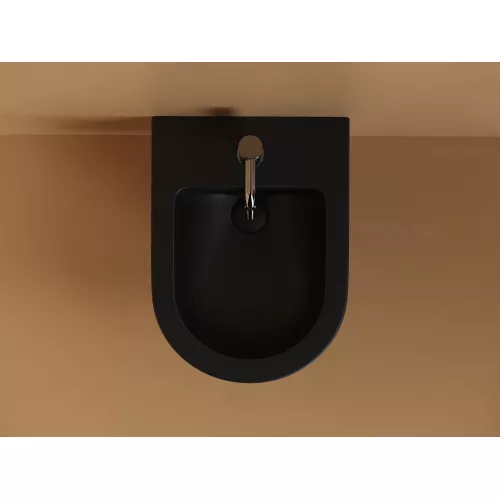 Подвесное биде CERAMICANOVA Uno, Выбрать цвет: Черный матовый, изображение 4