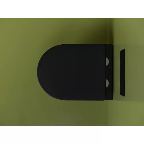 Подвесной унитаз CERAMICANOVA Uno Rimless, Выбрать цвет: Черный матовый, изображение 5