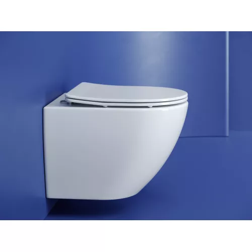 Подвесной унитаз CERAMICANOVA Metropol безободковый, смыв торнадо, Выбрать цвет: Белый, изображение 4