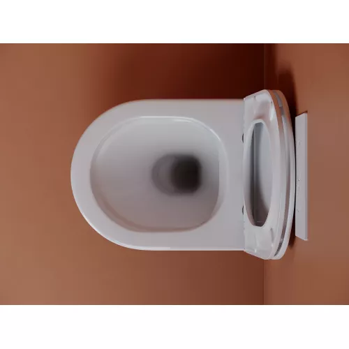 Подвесной унитаз CERAMICANOVA Ulma Rimless, Выбрать цвет: Белый, изображение 5