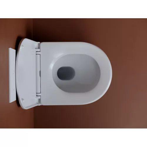 Подвесной унитаз CERAMICANOVA UP безободковый, смыв торнадо, Выбрать цвет: Белый, изображение 7