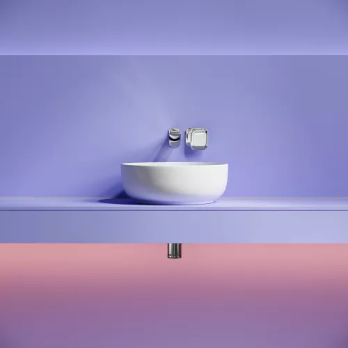 Раковина накладная CERAMICANOVA Taycan, круглая, 375x375x140, белая матовая, Выбрать цвет: Белый матовый, изображение 4