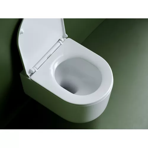 Подвесной унитаз CERAMICANOVA Ulma безободковый, смыв торнадо, Выбрать цвет: Белый, изображение 6