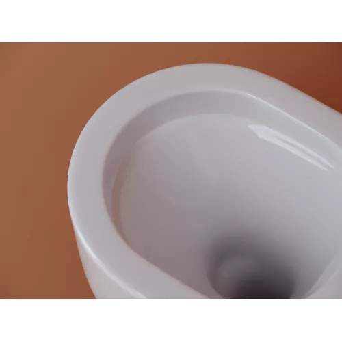 Подвесной унитаз CERAMICANOVA Ulma Rimless, Выбрать цвет: Белый, изображение 6