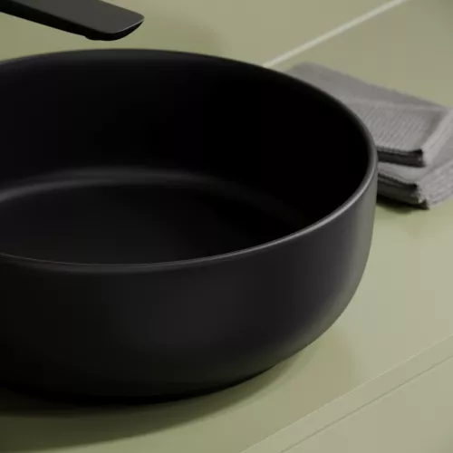 Раковина накладная CERAMICANOVA Taycan,круглая, 375x375x140, черная матовая, Выбрать цвет: Черный матовый, изображение 5