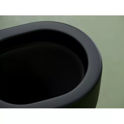 Подвесной унитаз CERAMICANOVA Ulma Rimless, Выбрать цвет: Черный матовый, изображение 8