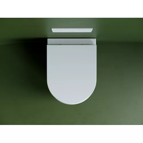 Подвесной унитаз CERAMICANOVA Ulma безободковый, смыв торнадо, Выбрать цвет: Белый, изображение 5