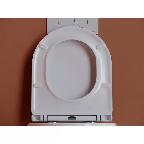 Подвесной унитаз CERAMICANOVA Ulma Rimless, Выбрать цвет: Белый, изображение 8