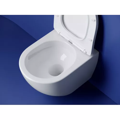 Подвесной унитаз CERAMICANOVA Metropol безободковый, смыв торнадо, Выбрать цвет: Белый, изображение 7