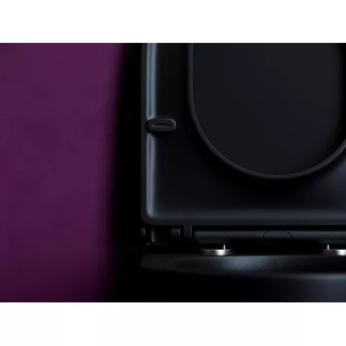 Подвесной унитаз CERAMICANOVA Ulma безободковый, смыв торнадо, Выбрать цвет: Черный матовый, изображение 8