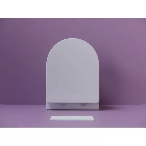 Подвесной унитаз CERAMICANOVA Uno Rimless, Выбрать цвет: Белый, изображение 5