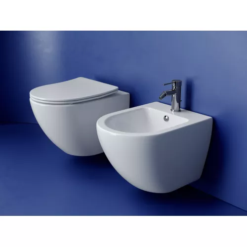 Подвесной унитаз CERAMICANOVA Metropol безободковый, смыв торнадо, Выбрать цвет: Белый, изображение 10