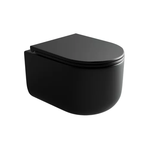 Подвесной унитаз CERAMICANOVA Ulma Rimless, Выбрать цвет: Черный матовый