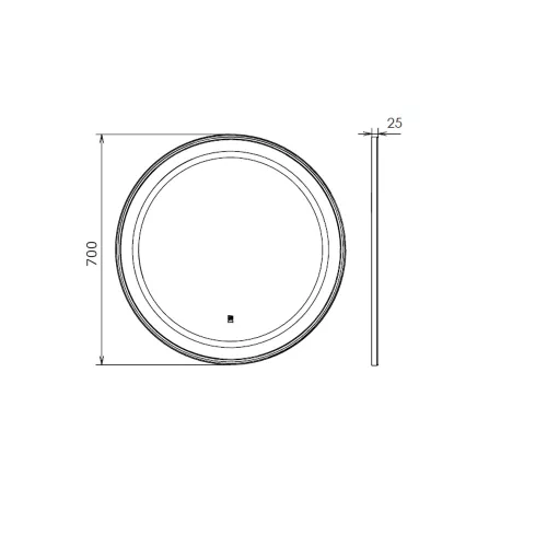 Зеркало для ванной комнаты Comforty Ереван-70 LED-подсветка, бесконтактный сенсор, белый матовый, Антизапотевание (подогрев зеркала): Нет, Выбрать цвет: Белый, изображение 4