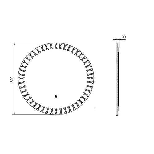 Зеркало для ванной Comforty Эониум-80 LED-подсветка, бесконтактный сенсор, изображение 4