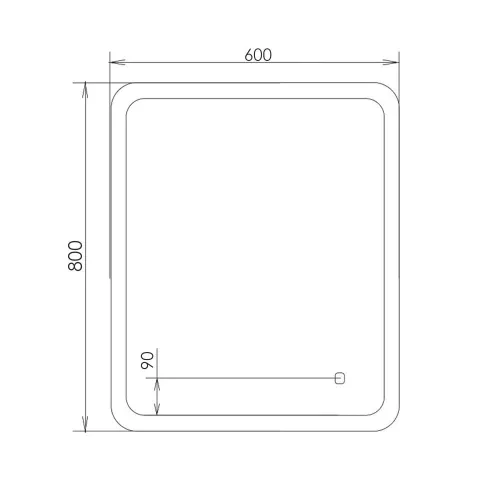Зеркало для ванной Comforty Лотос-60 LED-подсветка, бесконтактный сенсор, изображение 6