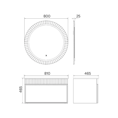 Тумба-умывальник для ванной Comforty Мадрид-80 серый шёлк с раковиной Comforty 80E, Выбрать размер: 80, изображение 7