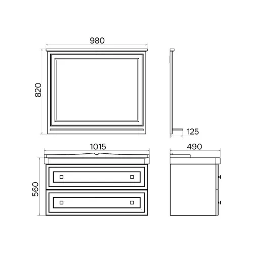 Тумба-умывальник Comforty Феррара-100 белая с раковиной Comforty 3310  НОВИНКА!!!!, изображение 3
