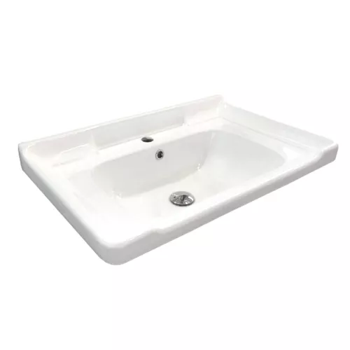 Тумба-умывальник Comforty Рига 70 белый глянец с раковиной Comforty 9335-70, изображение 7