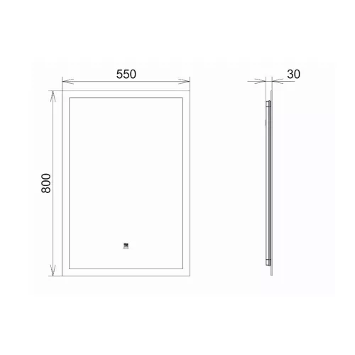 Зеркало для ванной Comforty Эдельвейс 45/55/65  LED-подсветка, бесконтактный сенсор, антизапотевание, Антизапотевание (подогрев зеркала): Есть, Выбрать размер: 55, изображение 3