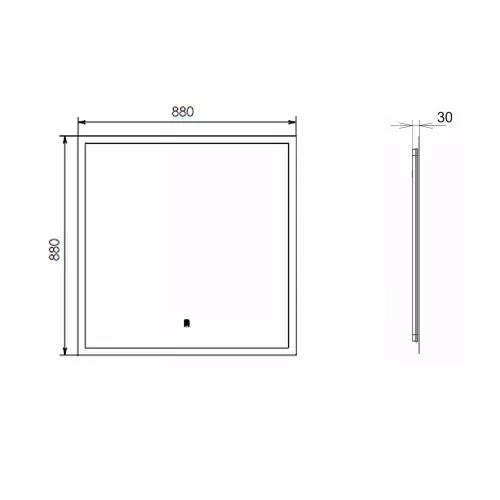 Зеркало для ванной Comforty Эдельвейс-90Э LED-подсветка, 88х88см, бесконтактный сенсор, изображение 4