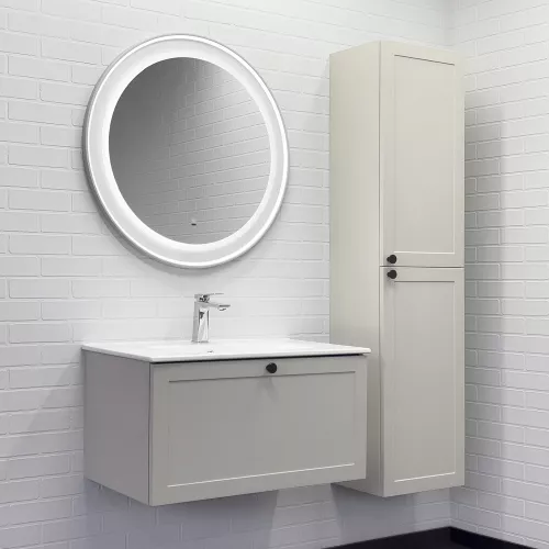 Зеркало для ванной комнаты Comforty Ереван-70 LED-подсветка, бесконтактный сенсор, белый матовый, Антизапотевание (подогрев зеркала): Нет, Выбрать цвет: Белый, изображение 2