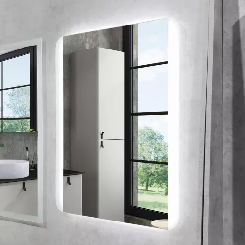 Зеркало для ванной Comforty Флокс-60 LED-подсветка, бесконтактный сенсор, антизапотевание, изображение 3