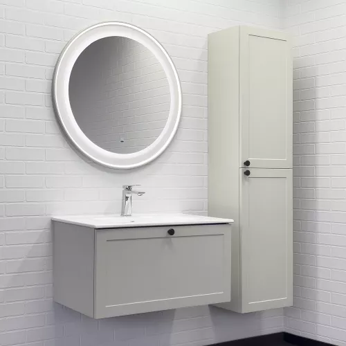 Тумба-умывальник Comforty Ереван-80 серый шёлк с раковиной Comforty, изображение 5