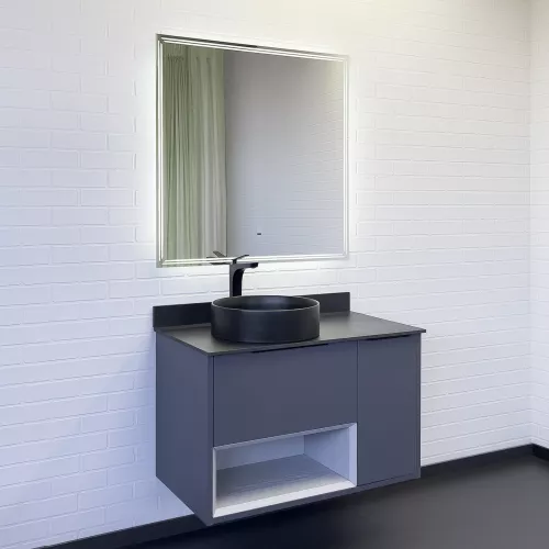 Зеркало Comforty Джанкой 90 LED-подсветка, 88х88см, бесконтактный сенсор, антизапотевание, Антизапотевание (подогрев зеркала): Есть, изображение 2