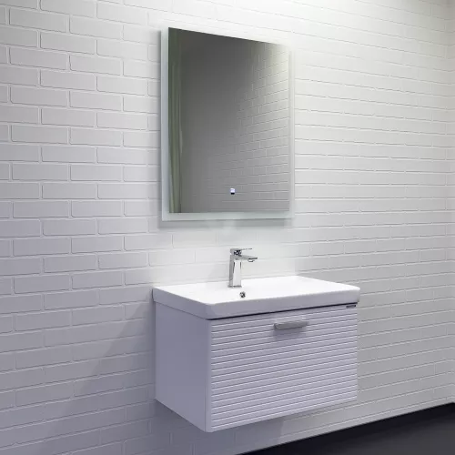 Подвесная тумба-умывальник Comforty Танжер-70П белая матовая с раковиной Comforty 4470, Выбрать размер: 70, изображение 4