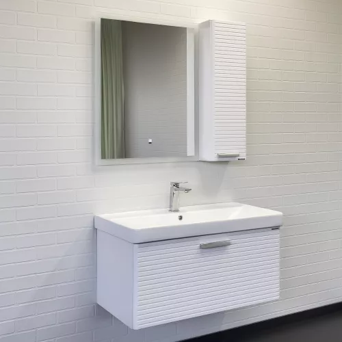 Шкаф подвесной для ванной Comforty Танжер-25 белый матовый, изображение 4