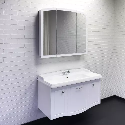 Тумба-умывальник Comforty Палини-100 белый глянец с раковиной Comforty 3310, изображение 6