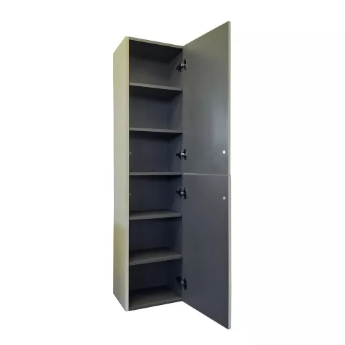 Шкаф-колонна Comforty Мадрид 40 серый шёлк, изображение 2