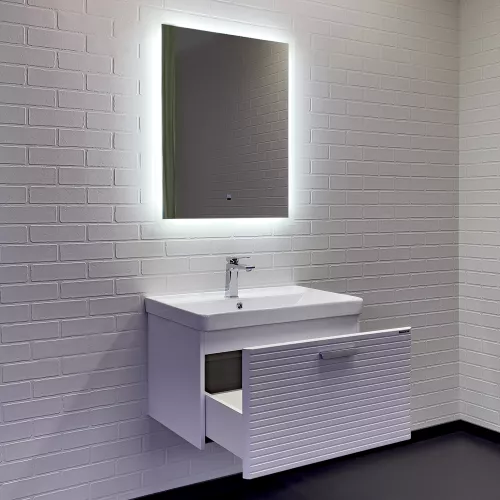 Подвесная тумба-умывальник Comforty Танжер-70П белая матовая с раковиной Comforty 4470, Выбрать размер: 70, изображение 5