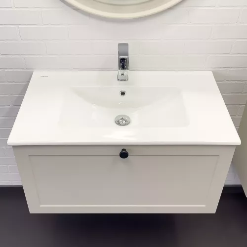 Тумба-умывальник Comforty Ереван-80 серый шёлк с раковиной Comforty, изображение 2