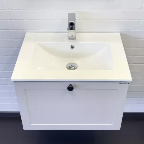 Тумба-умывальник Comforty Ереван-60 серый шёлк с раковиной Comforty 60E, Выбрать размер: 60, изображение 2