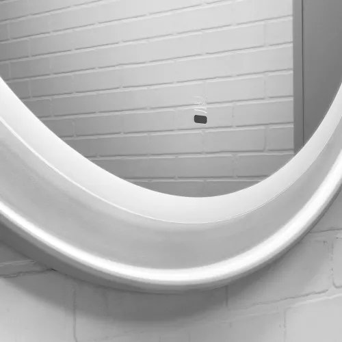 Зеркало для ванной комнаты Comforty Ереван-70 LED-подсветка, бесконтактный сенсор, белый матовый, Антизапотевание (подогрев зеркала): Нет, Выбрать цвет: Белый, изображение 3
