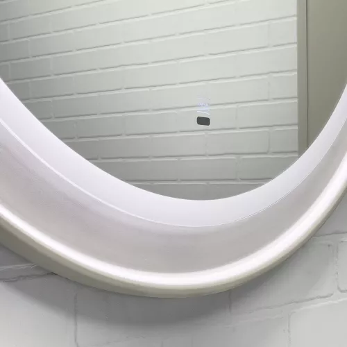 Зеркало Comforty Ереван-80 LED-подсветка, бесконтактный сенсор, антизапотевание, серый шёлк, Антизапотевание (подогрев зеркала): Есть, Выбрать цвет: Серый шелк, изображение 2