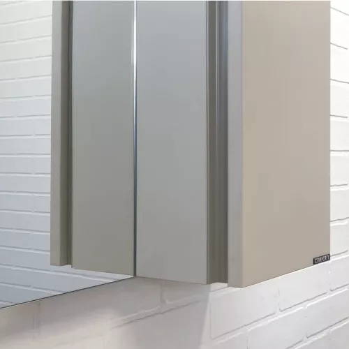 Зеркало-шкаф Comforty Бильбао-80 серый шёлк c LED-подсветкой, изображение 4