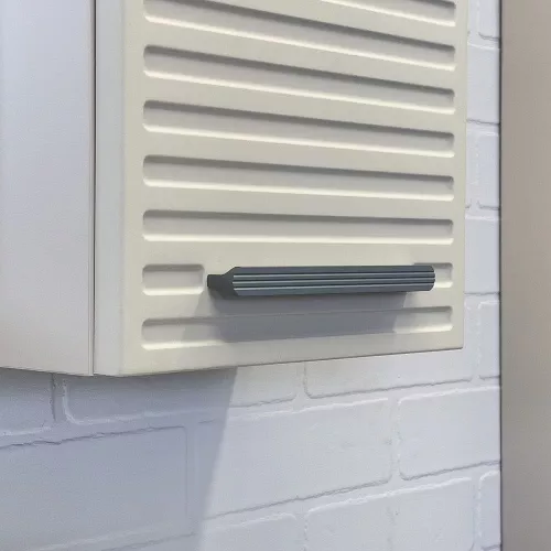 Шкаф подвесной Comforty Касабланка 25 серый шёлк, ручка серый металлик, изображение 7