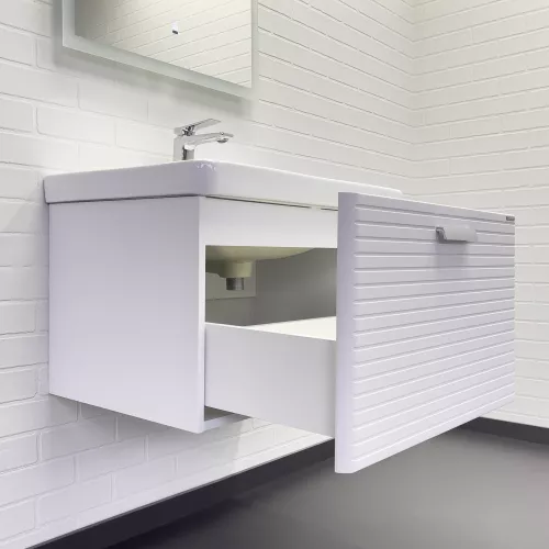 Подвесная тумба-умывальник Comforty Танжер-70П белая матовая с раковиной Comforty 4470, Выбрать размер: 70, изображение 3