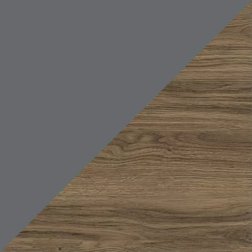 Зеркало-шкаф Comforty Кемер-75 антрацит/дуб тёмно-коричневый LED-подсветка, изображение 6