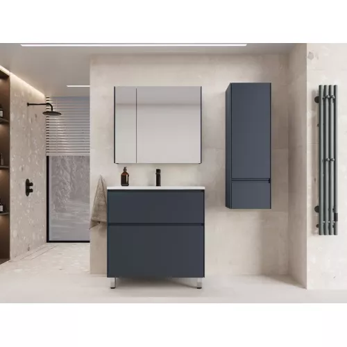 Зеркальный шкаф Style line "ЛИМА 80/100" эмаль, графит, Выбрать цвет: Графит, Выбрать размер: 100, изображение 5