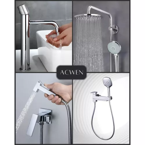 Смеситель  для накладной раковины ACWEN 2005А-2, хром, изображение 8