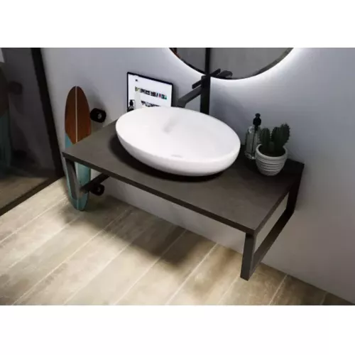 Столешница 1Marka GRUNGE LOFT  бетон темный, Выбрать цвет: Бетон темный, Выбрать размер: 100, изображение 2